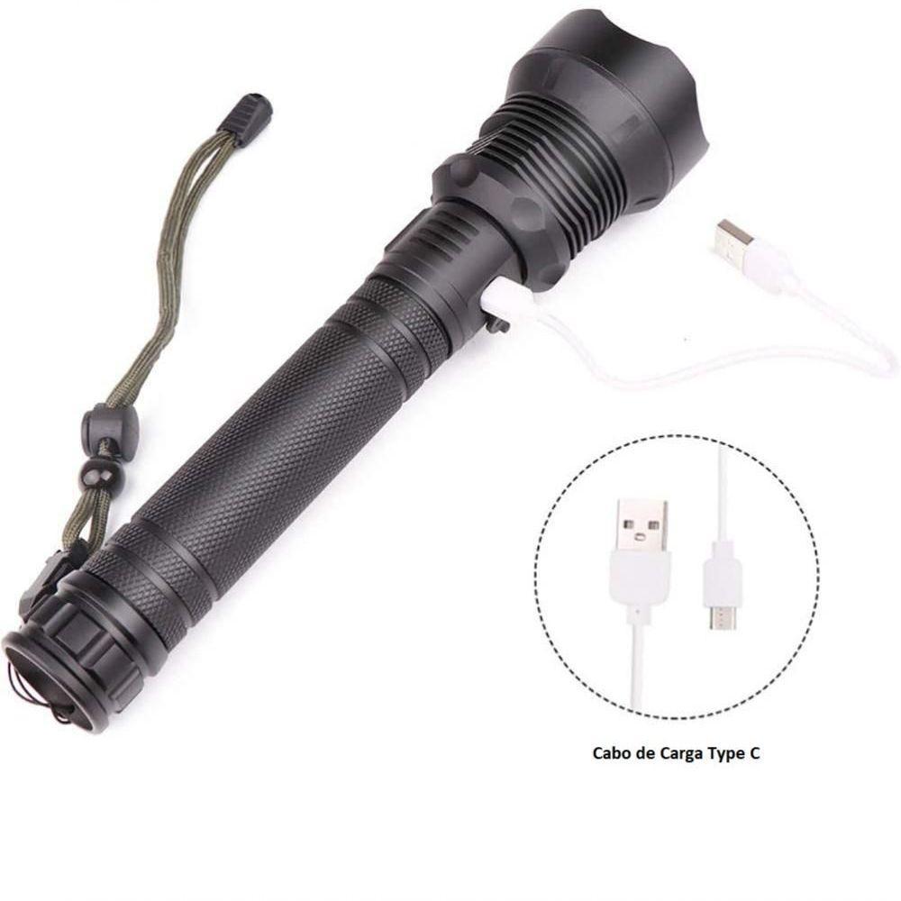 Lanterna Led Xhl-p90 Super Potente Em Alumínio Com 2 Baterias Recarregaveis Bm-8503 - 4