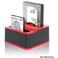 Dock Station Case Para 2 Hd Sata Pendrive Sd Usb 3.0 Kp-hd820 - 1