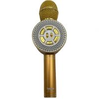 Microfone Karaokê Bluetooth Sd Usb Com 4 Efeitos De Voz Ws-669 Dourado - 5
