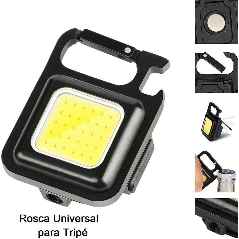 Mini Lanterna Led Chaveiro Mosquetão Portáti Imã Potente Usb - 4