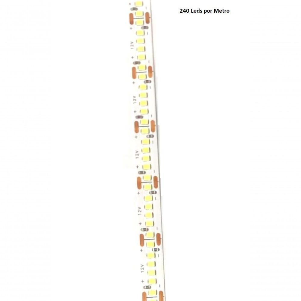 Fita De Led 240 Leds Vermelho Ip20 5 Mts 12v 5a - 48w - 2