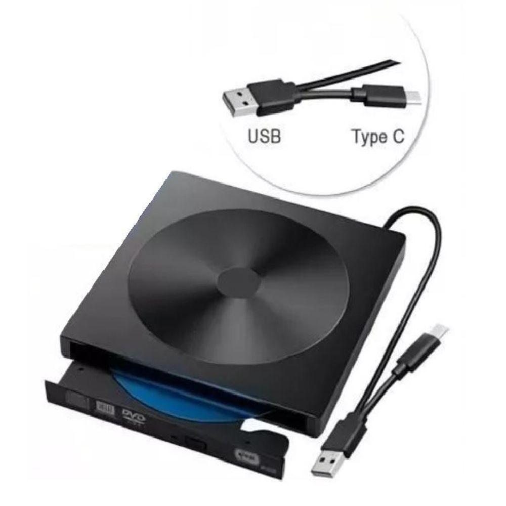 Drive Gravador De Cd-dvd Externo Usb 3.0 E Type-c Kp-le303 - 1