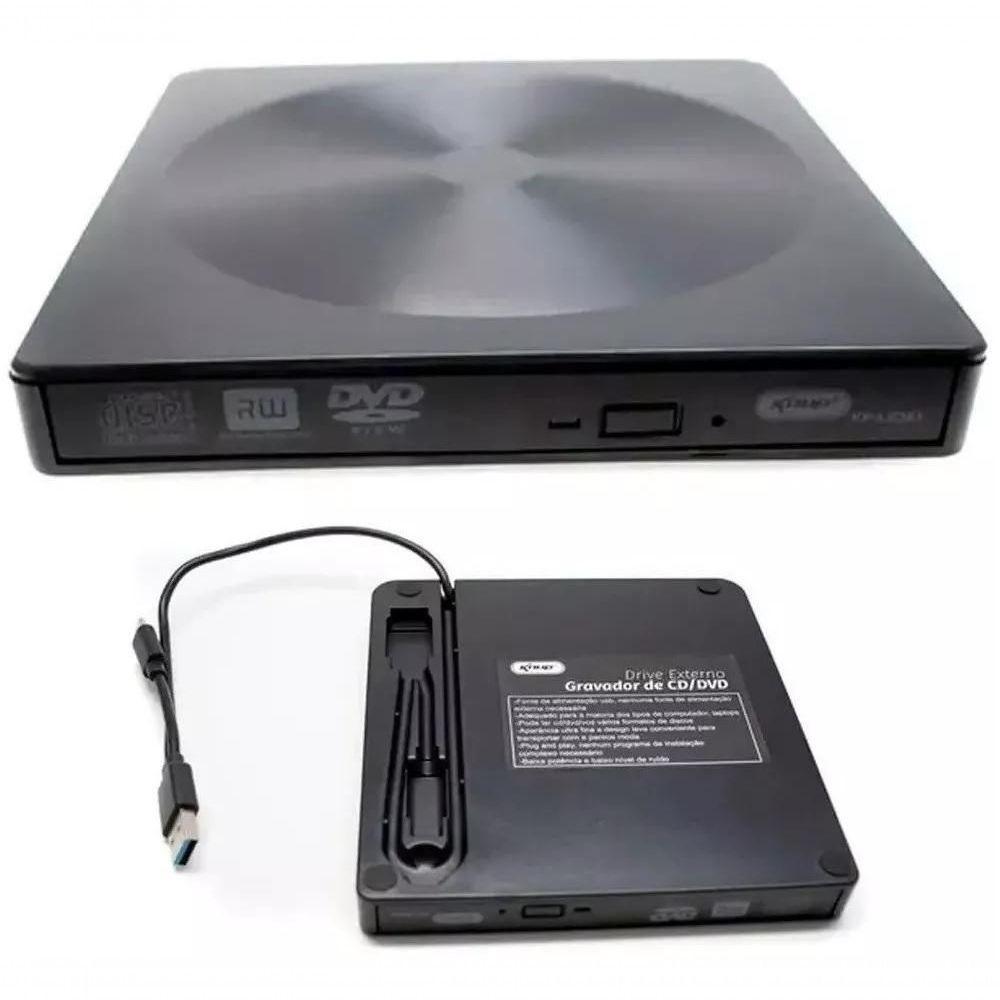 Drive Gravador De Cd-dvd Externo Usb 3.0 E Type-c Kp-le303 - 4