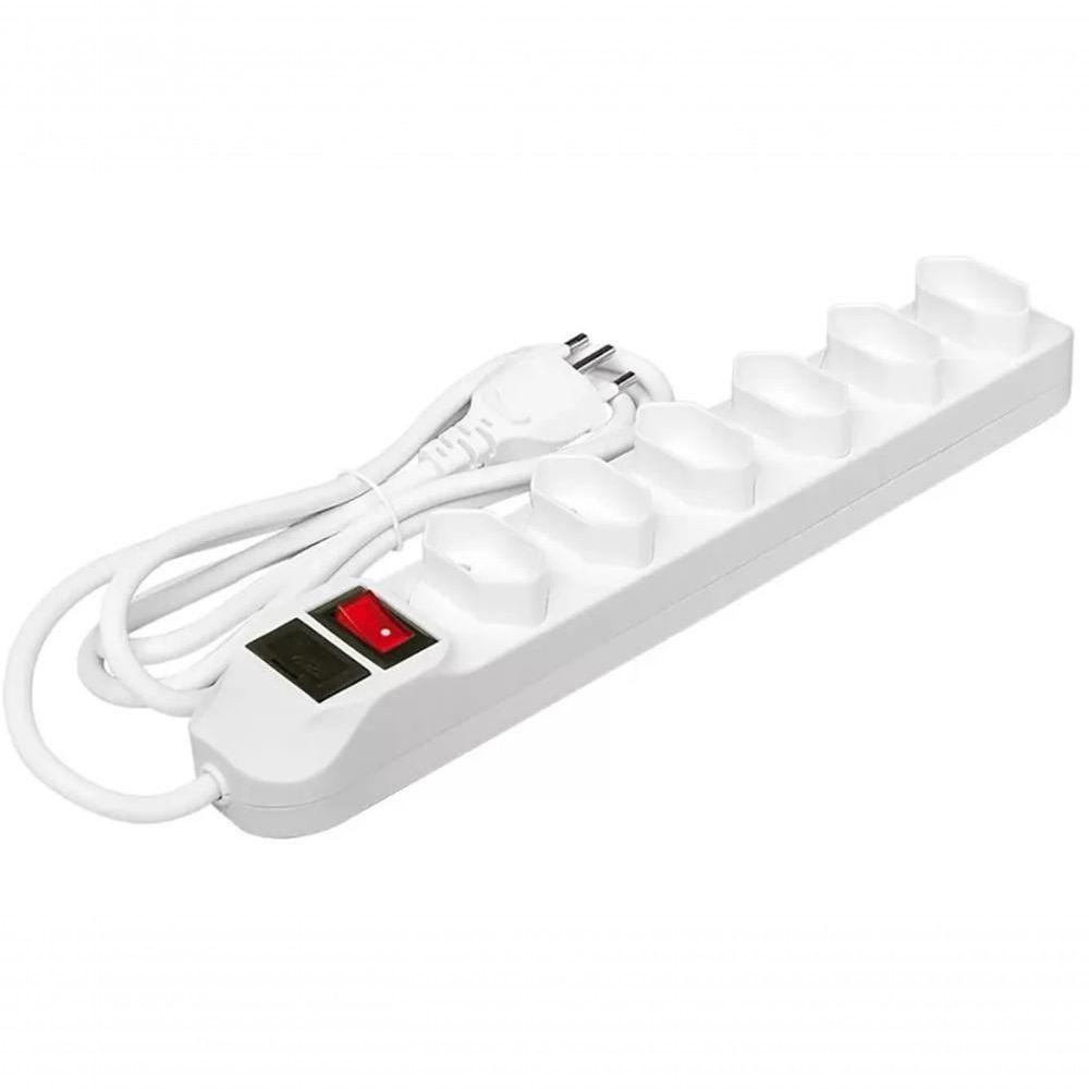 Filtro De Linha Régua Extensão Com 6 Tomadas 2p+t Com Cabo 1.5 Mts Bivolt - 3