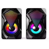 Caixa Caixinha De Som Gamer Rgb Para Pc Notebook Tv 6w Kp-ro800 - 4