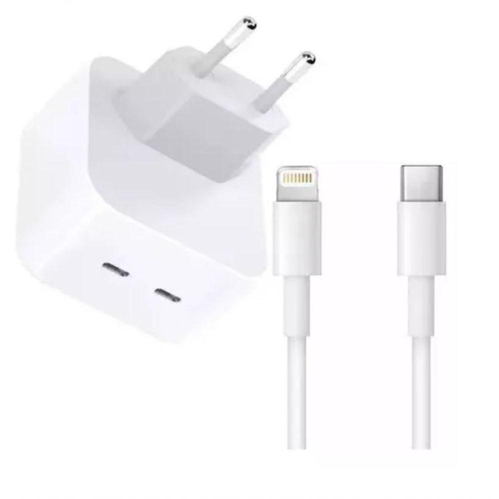 Carregador Turbo Duplo Usb-c Compativel Ipad E Iphone 12 13 14 - 40w - 4