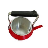 Chaleira De Alumínio Batido Fundido 2.2l Vermelha Craqueada - 2