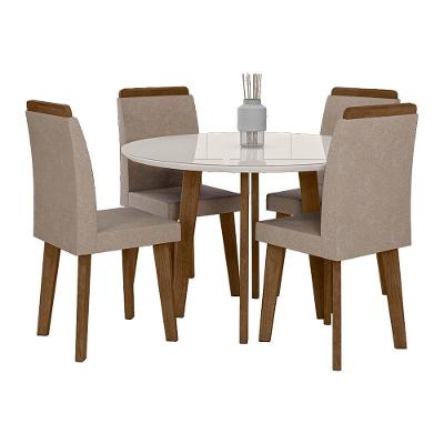 Mesa Com Pés Oblongo Leeds Off White