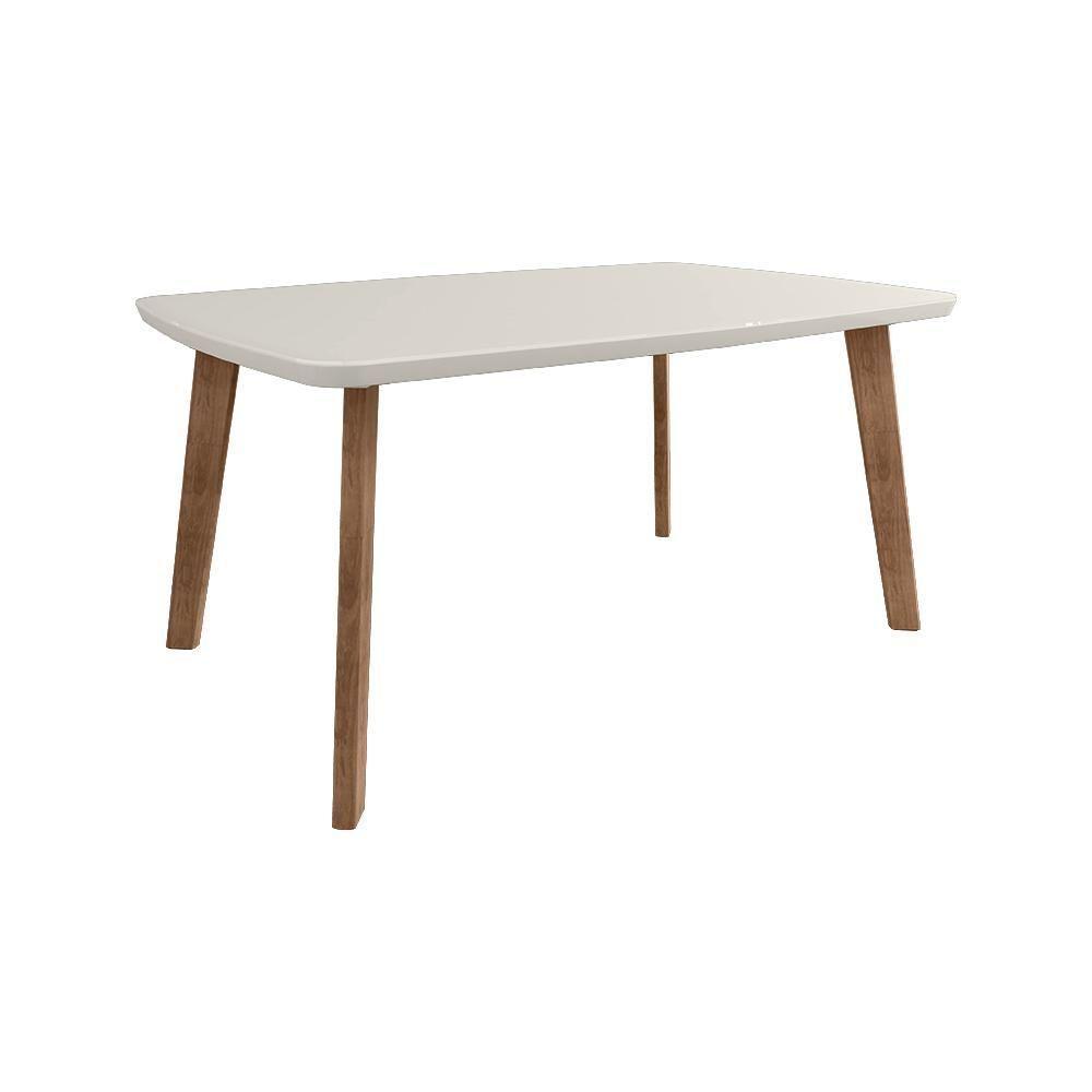 Mesa De Jantar 4 Lugares 1,20x0,90 Toulon Oblongo Off White - 4