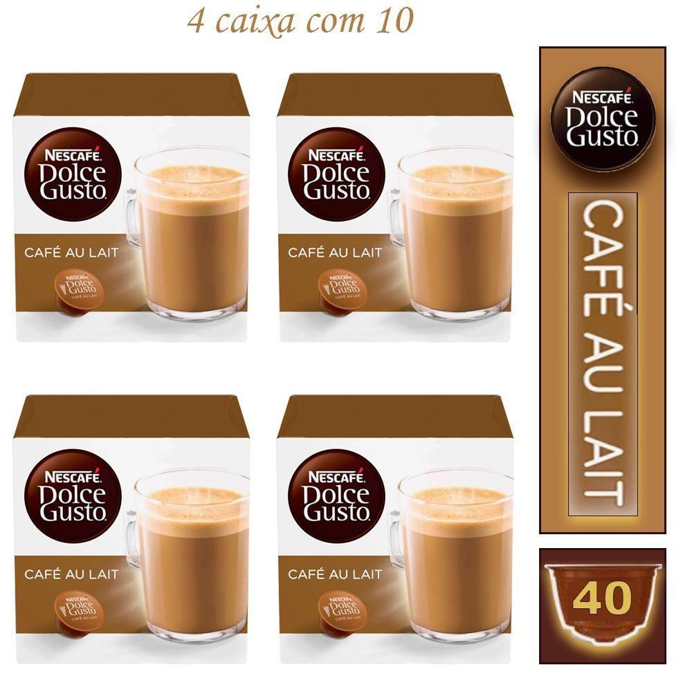 4 Caixa Café Nescafé Café Au Lait Dolce Gusto Bebida Lactea - 2