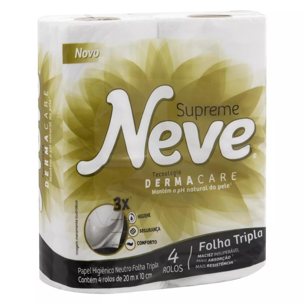 Papel Higienico Neve Neutro Supreme Folhas Tripla Com 4 Unidades - 2