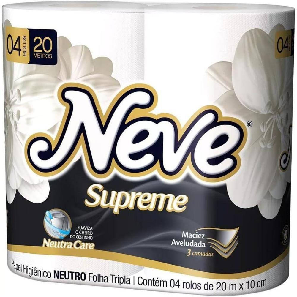 Papel Higienico Neve Neutro Supreme Folhas Tripla Com 4 Unidades - 4