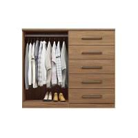 Cômoda Casal Malaga 2.5 2 Portas e 5 Gavetas jatoba/Areia - Santos Andirá - 3