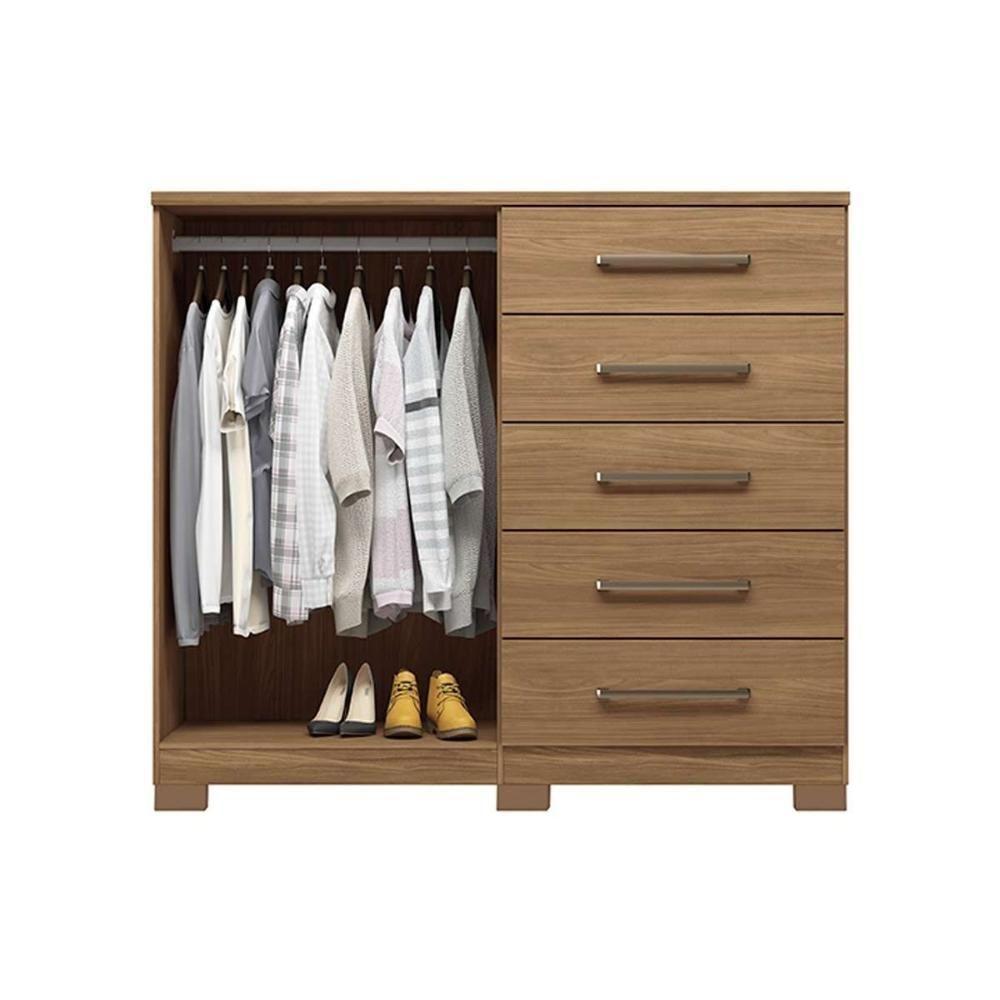 Cômoda Casal Malaga 2.5 2 Portas e 5 Gavetas c/ Pés Jatoba - Santos Andirá - 4