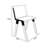 Conjunto De Mesa Eiffel Industrial 90 Cm Com 2 Cadeiras Detroit Madeira Maciça Natural E Ferro Preto Marrom - 6