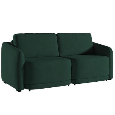Sofá Cama Casal Para Sala 236cm Polska K04 Veludo Verde - Mpozenato
