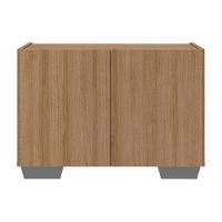 Mesa De Cabeceira Com Pés 2 Portas Mp4134 Rustic cinza Rustic cinza - 3