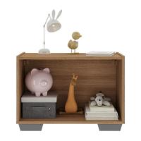 Mesa De Cabeceira Com Pés 2 Portas Mp4134 Rustic cinza Rustic cinza - 5