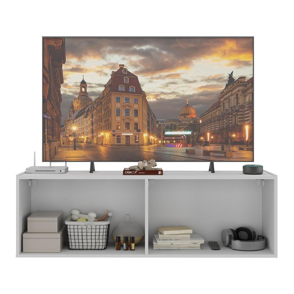 Rack Para Tv Até 50 Polegadas Com Suspenso Mp1070 Branco Branco - 2