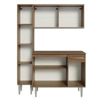 Armário De Cozinha Compacta 137cm Rustic Emilly Madesa 05 Rustic - 7