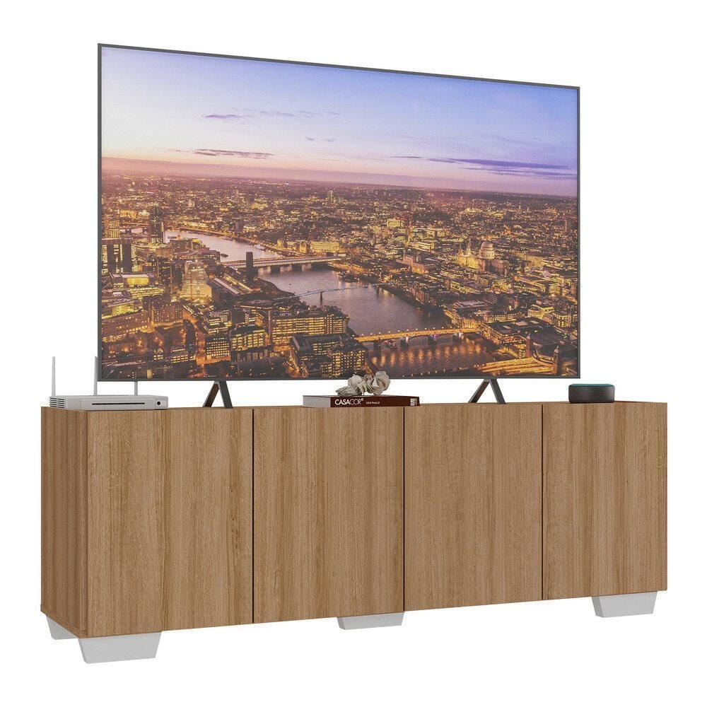 Rack Para Tv Até 50 Polegadas Com Mp1072 Rustic branco - 1