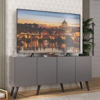 Rack Retrô Para Tv Até 50 Polegadas Com Mp1071 Grafite preto - 2