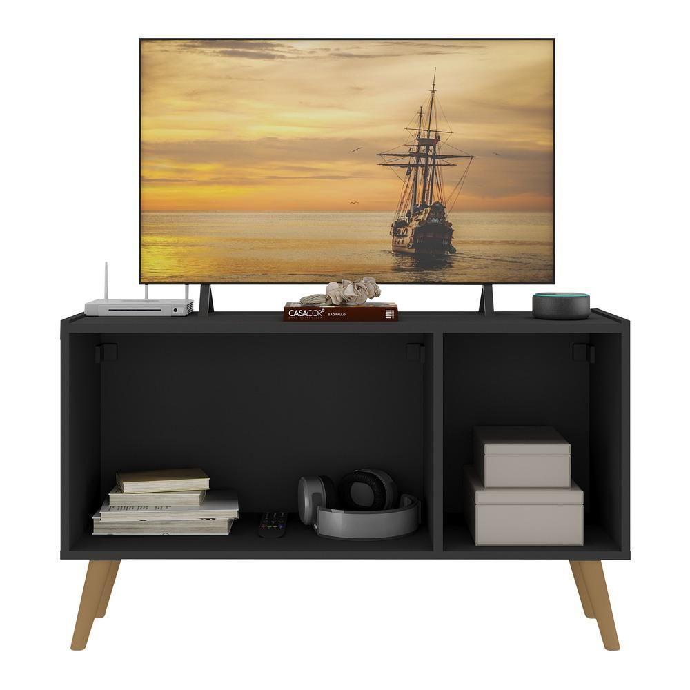 Rack Retrô Para Tv Até 32 Polegadas Com Mp1067 Preto natural - 4