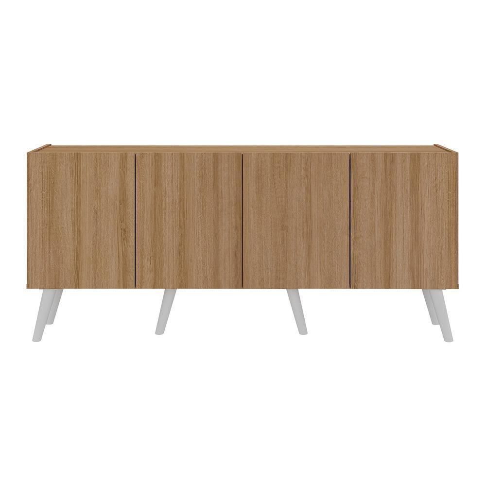 Rack Retrô Para Tv Até 50 Polegadas Com Mp1071 Rustic branco - 5