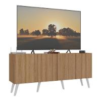 Rack Retrô Para Tv Até 50 Polegadas Com Mp1071 Rustic branco - 1