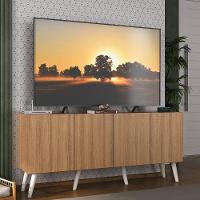 Rack Retrô Para Tv Até 50 Polegadas Com Mp1071 Rustic branco - 3