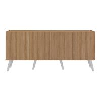 Rack Retrô Para Tv Até 50 Polegadas Com Mp1071 Rustic branco - 5