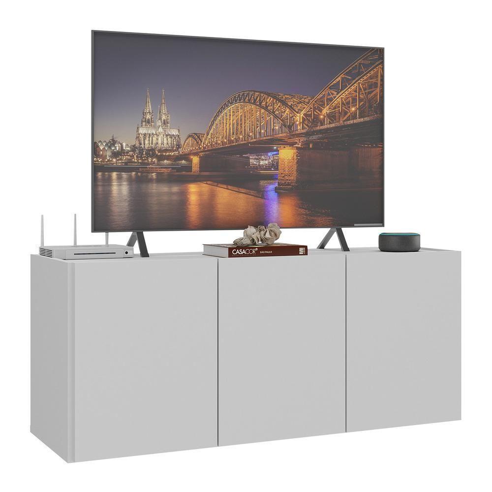 Rack Para Tv Até 32 Polegadas Com Suspenso Mp1066 Branco Branco - 1
