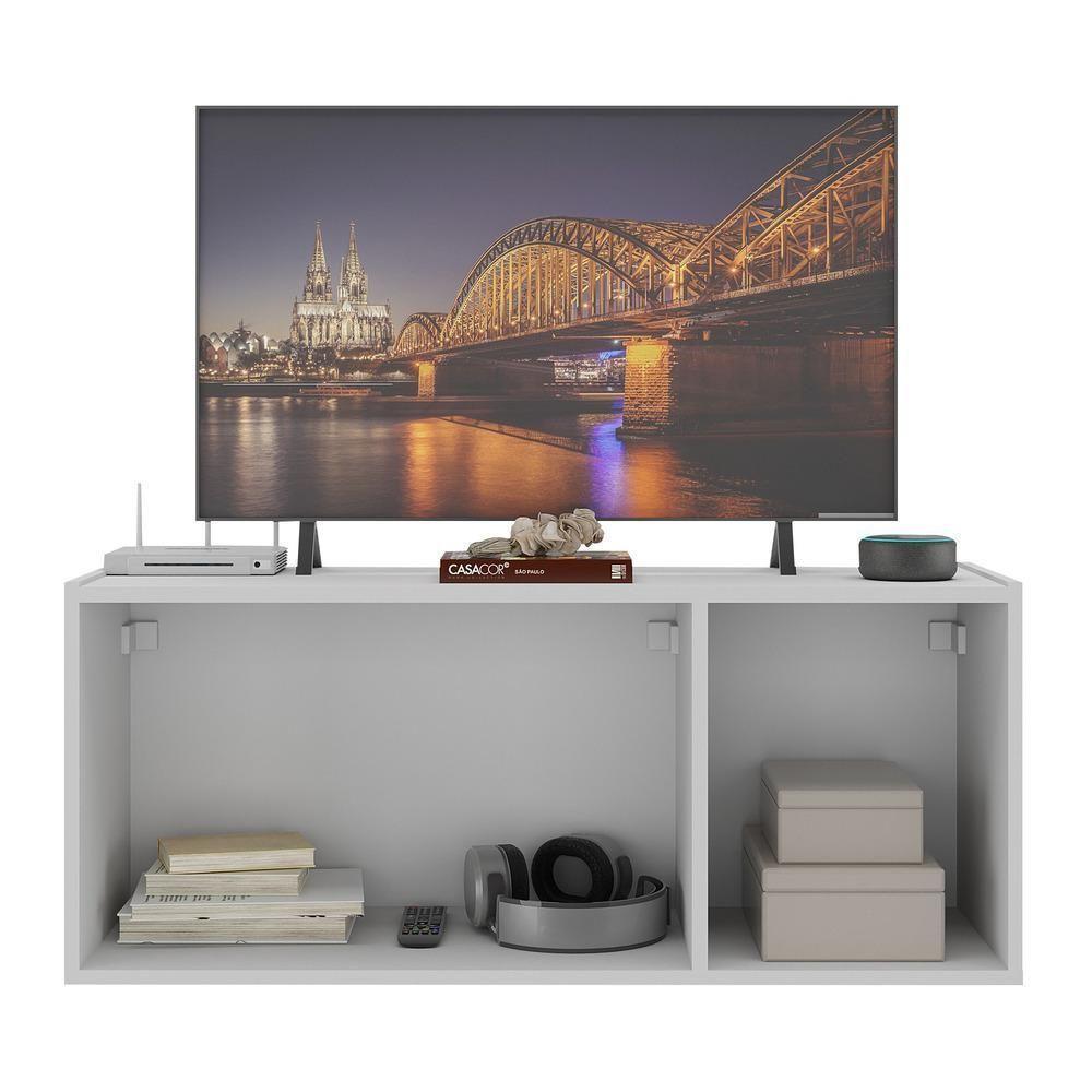 Rack Para Tv Até 32 Polegadas Com Suspenso Mp1066 Branco Branco - 4