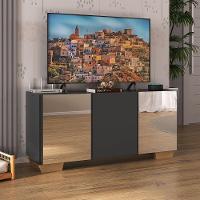 Rack Tv Até 32 Polegadas Com Espelhos Mp1079 Preto natural - 2