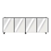 Rack Tv Até 50 Polegadas Com Rodízios E Espelhos Mp1080 Grafite Grafite - 5