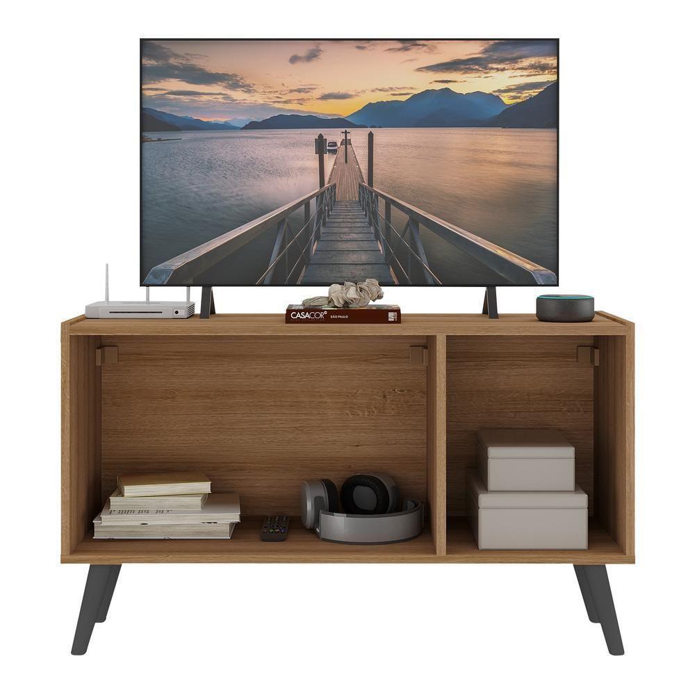 Rack Retrô Para Tv Até 32 Polegadas Com Mp1067 Rustic preto - 3