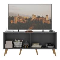 Rack Retrô Para Tv Até 50 Polegadas Com Mp1071 Grafite natural - 5
