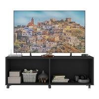Rack Para Tv Até 50 Polegadas Com E Rodízios Mp1069 Preto Preto - 2