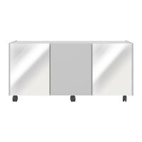 Rack Tv Até 32 Polegadas Com Rodízios E Espelhos Mp1076 Branco Branco - 5