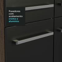 Armário De Cozinha Compacta 169cm Com Pia Rustic/preto Emilly Madesa 14 Rustic/preto - 9