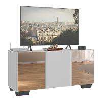 Rack Tv Até 32 Polegadas Com Espelhos Mp1079 Branco preto - 1