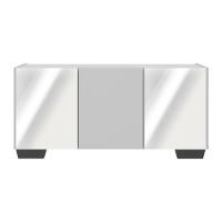 Rack Tv Até 32 Polegadas Com Espelhos Mp1079 Branco preto - 5