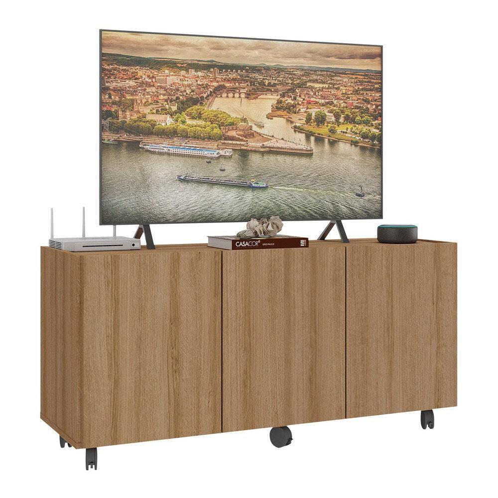 Rack Para Tv Até 32 Polegadas Com E Rodízios Mp1065 Rustic Rustic - 1