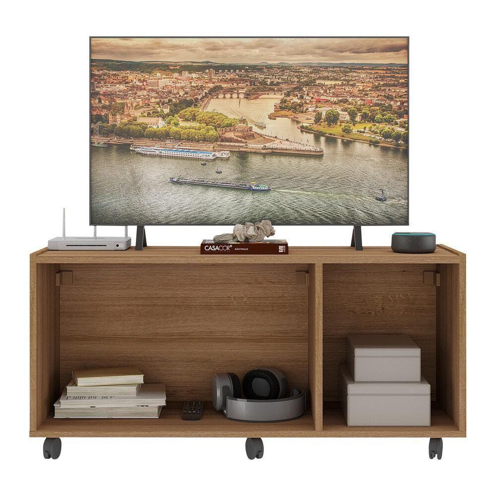 Rack Para Tv Até 32 Polegadas Com E Rodízios Mp1065 Rustic Rustic - 3