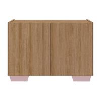 Mesa De Cabeceira Com Pés 2 Portas Mp4134 Rustic rosa Rustic rosa - 3