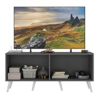 Rack Tv Até 50 Polegadas Retrô Com Espelhos Mp1082 Grafite branco - 3