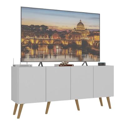 Rack Retrô Para Tv Até 50 Polegadas Com Mp1071 Branco natural