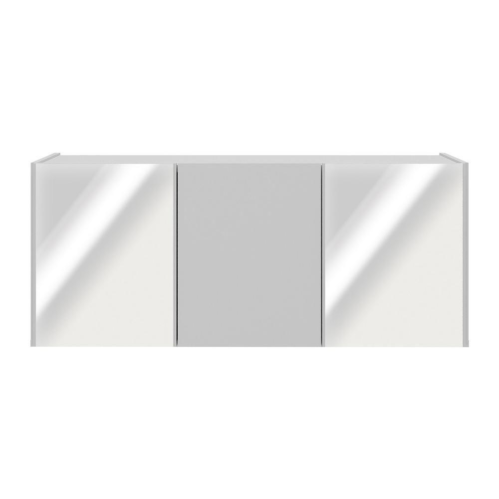 Rack Tv Até 32 Polegadas Suspenso Com Espelhos Mp1077 Branco Branco - 5