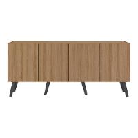 Rack Retrô Para Tv Até 50 Polegadas Com Mp1071 Rustic preto - 2