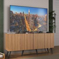 Rack Retrô Para Tv Até 50 Polegadas Com Mp1071 Rustic preto - 3